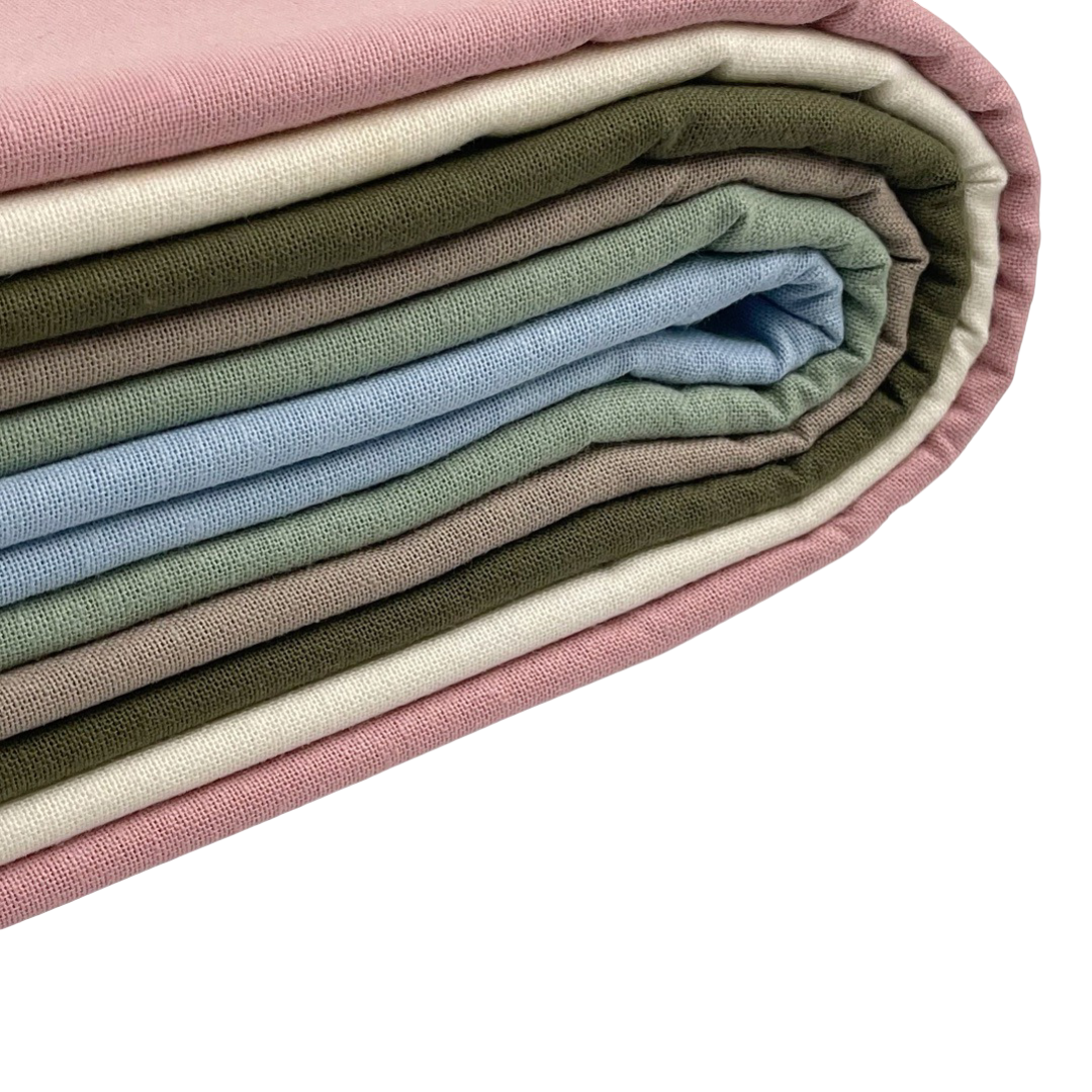 Stok Kain Linen Rami di gudang